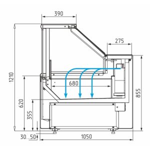 Витрина морозильная Carboma GC111 SL 2,0‑1 (1008 Темный дуб) (без боковин) - Изображение 6
