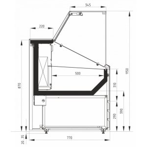 Витрина морозильная Carboma GC75 SL 1,2-1 фронт стандартный цвет - Изображение 5