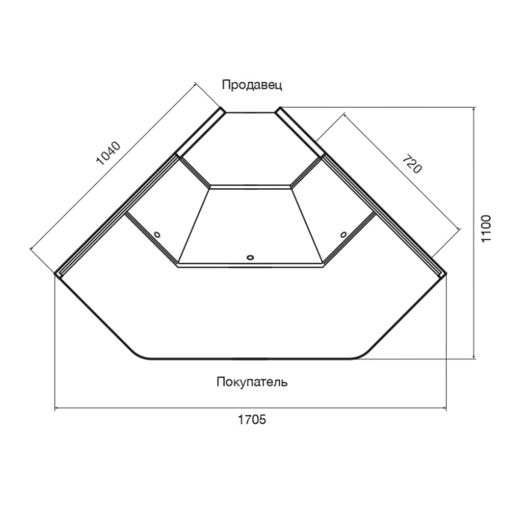 Витрина холодильная Dazzl Galaxy 080 ОУ 90 динамика