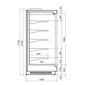 Горка холодильная Dazzl Vega SG 100 H210 250 - Изображение 3