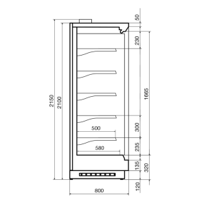 Горка холодильная Dazzl Vega 080 H210 торец, фруктовая - Изображение 3