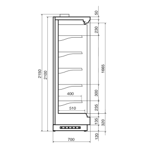 Горка холодильная Dazzl Vega 070 H210 190 фруктовая - Изображение 3