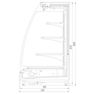 Горка холодильная Север Миндаль 1600/970 ВХС-1875 - Изображение 2