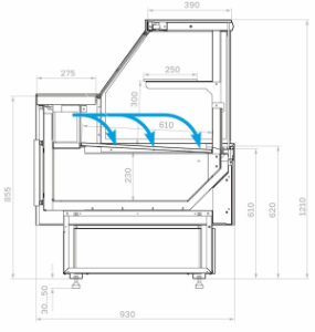 Витрина холодильная GC95 SV 1,5-1 без боковин (версия 2.0) (9006-0430) - Изображение 4