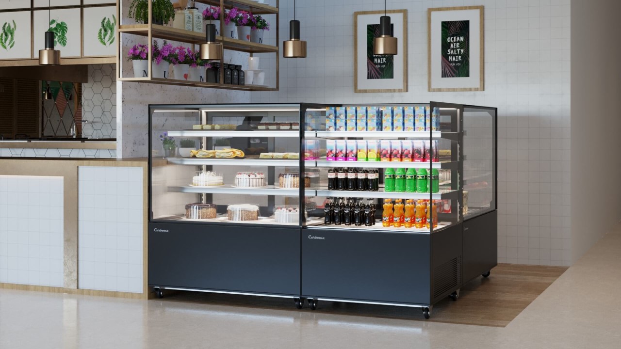 Витрина кондитерская Carboma KC84-130 VV 1,2-1 (9005) - Изображение 9