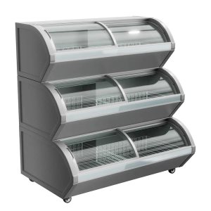 Ларь морозильный с гнутыми раздвижными стеклами Haier HFR-HM400-3 - Изображение 2
