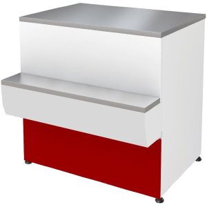 Прилавок П2629 Таир расчетно-кассовый красный