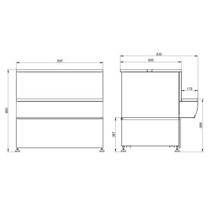 Прилавок П2629 Таир расчетно-кассовый красный - Изображение 2